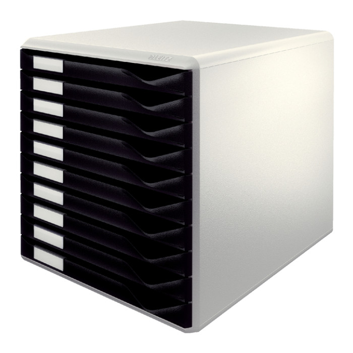 Ladenblok Leitz A4 10 laden zwart/wit