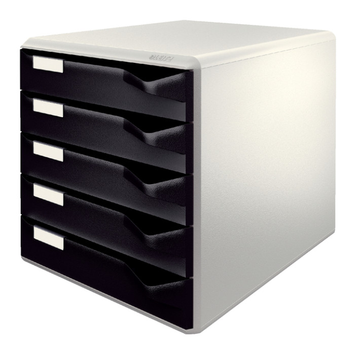 Ladenblok Leitz A4 5 laden zwart/wit