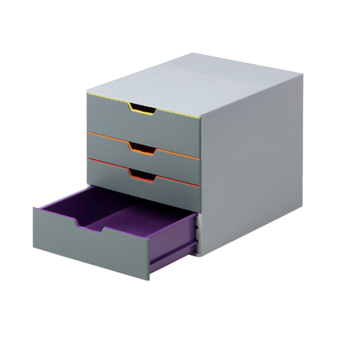 Ladenbox Durable Varicolor 4 laden grijs