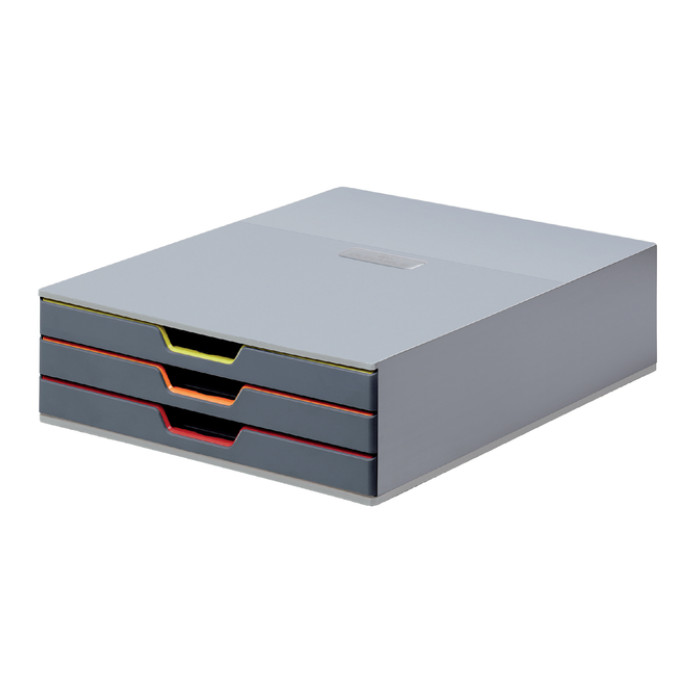 Ladenbox Durable Varicolor 3 laden grijs