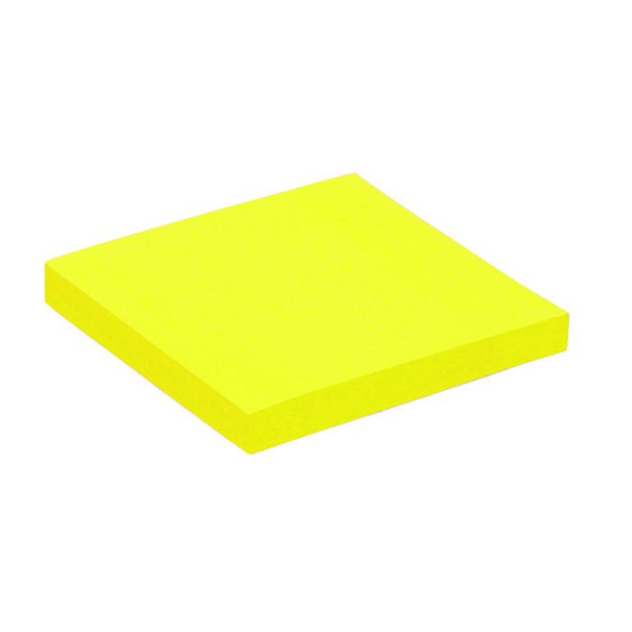 Memoblok Quantore 76x76mm neon geel 100 vel