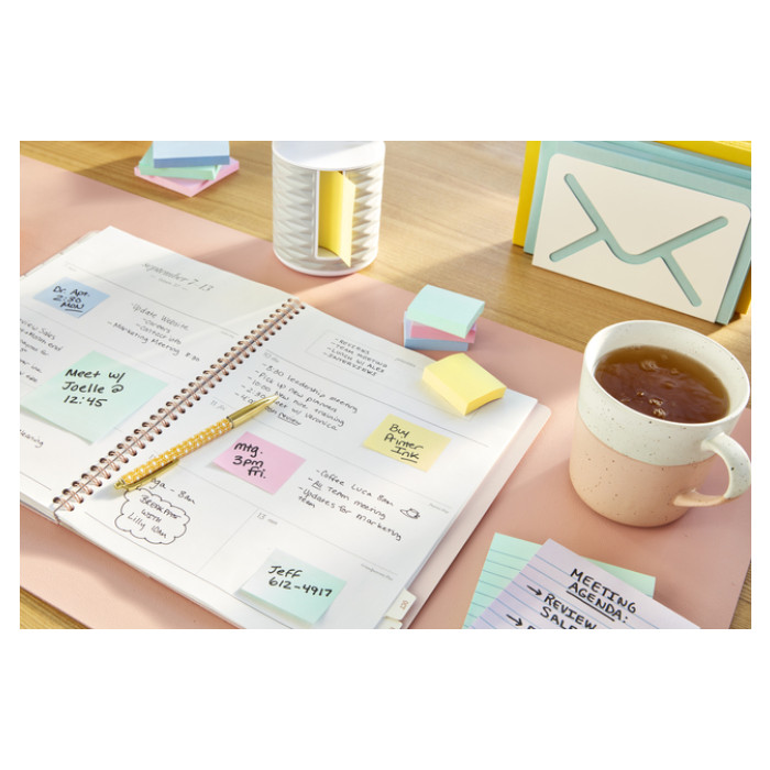 Memoblok Post-it Z-Note R330-1B recycled 76x76mm canary yellow 6 stuks