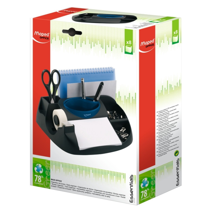 Bureau organizer Maped Essentials Green Maxi met 8 vakken zwart