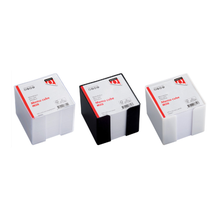 Memokubus Quantore 10x10x9cm zwart met 900vel