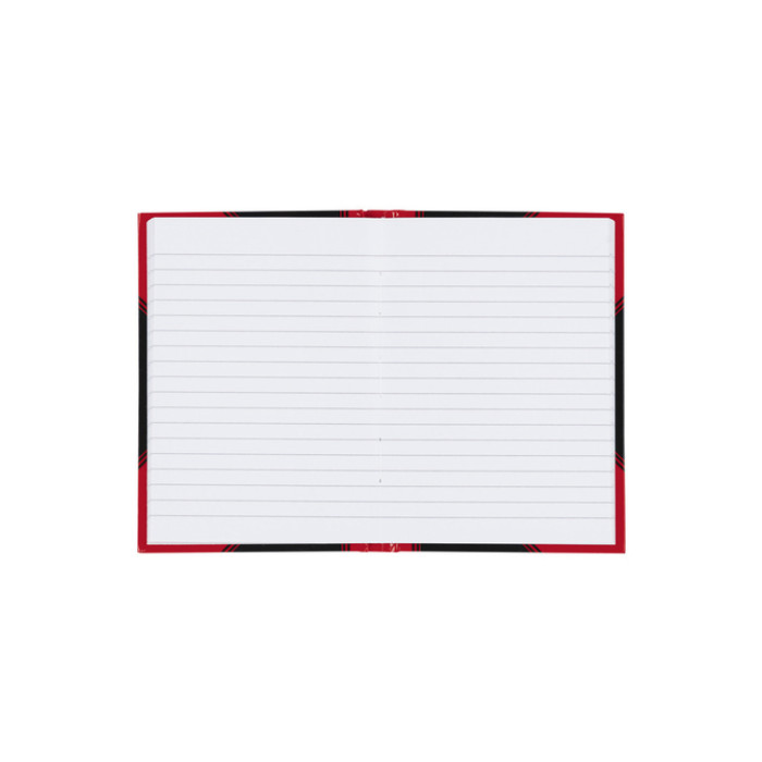 Notitieboek Bantex zwart/rood A6 lijn 70gr 96vel