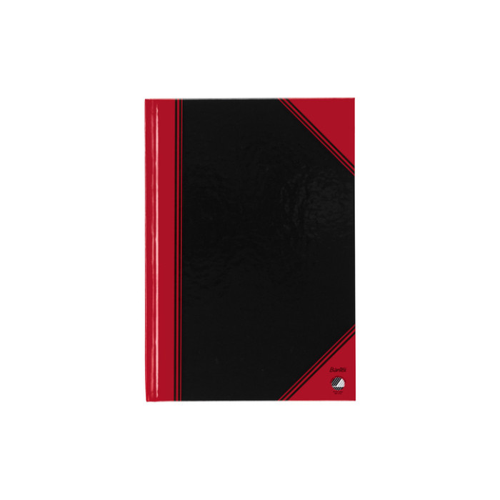 Notitieboek Bantex zwart/rood A5 lijn 70gr 96vel