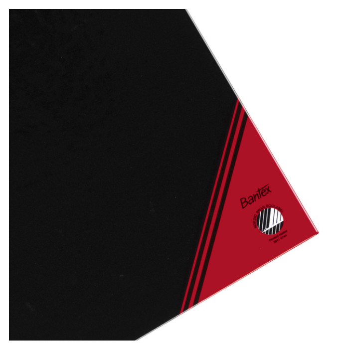 Notitieboek Bantex zwart/rood A5 lijn 70gr 96vel