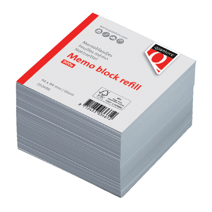 Memoblaadjes Quantore losbladig 94x94x90mm 900 vel
