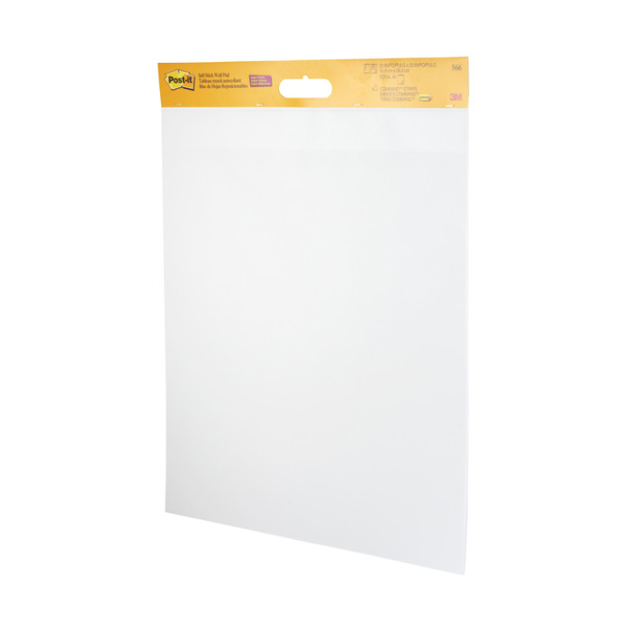 Meeting chart Post-it 566 Super Sticky 50.8x58.4cm wit incl Command bevestigingsstrip 2 stuks