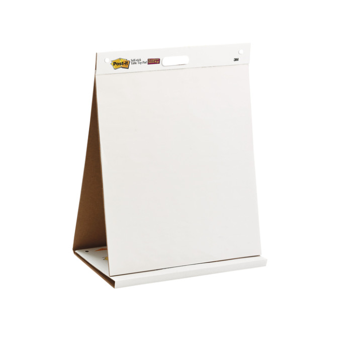 Meeting chart Post-it 563R Super Sticky 50,8x58,4cm met tafelstandaard wit 20 vel