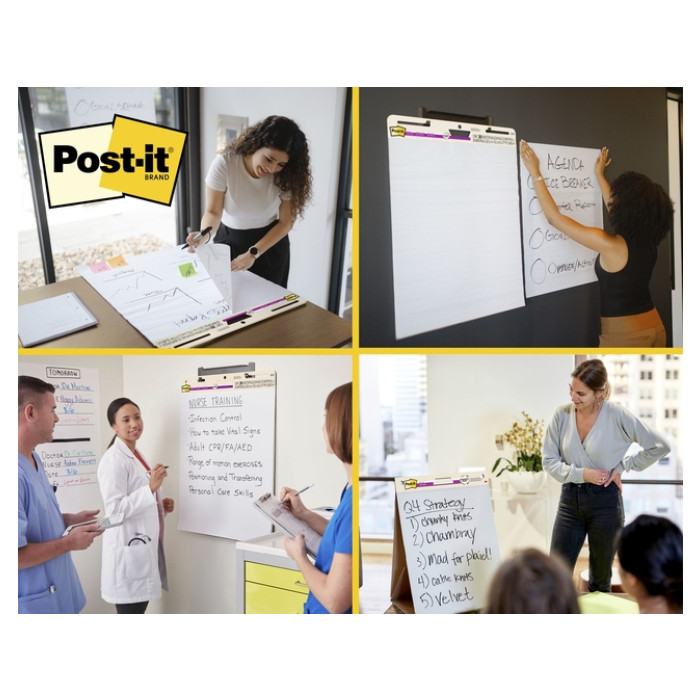 Meeting chart Post-it 559 Super Sticky 63.5x76.2mm wit 4+2 gratis