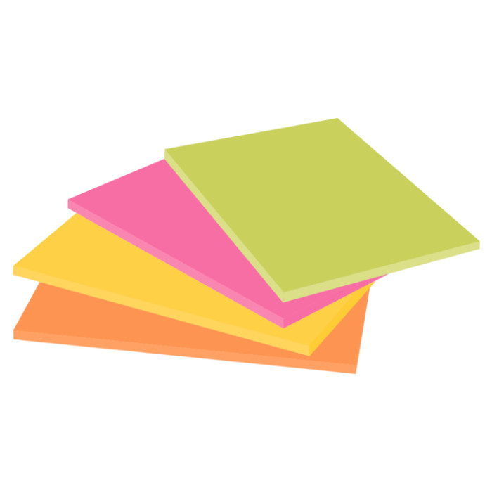 Memoblok Post-it 6445 Super Sticky 152x101mm assorti 4 stuks