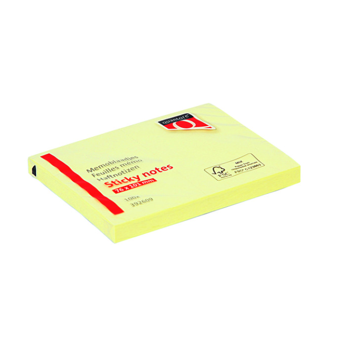 Memoblok Quantore 76x101mm geel 100 vel