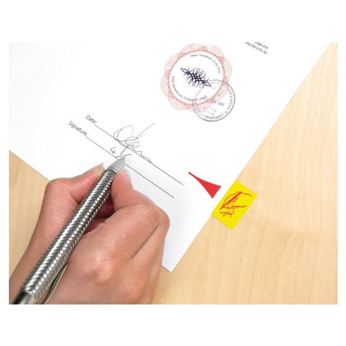 Indextabs Post-it 68031 25,4x43.2mm " hier ondertekenen" geel