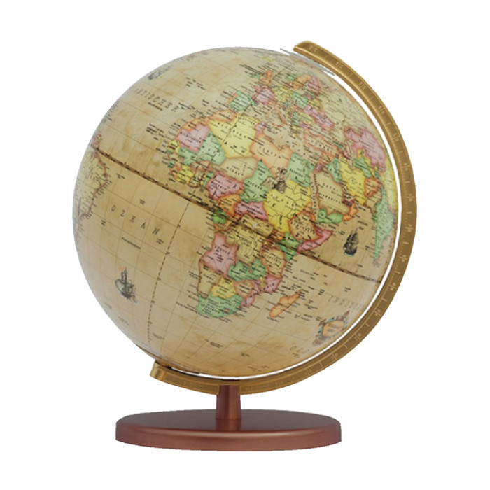 Globe Columbus Renaissance houten voet 30cm 603016/H