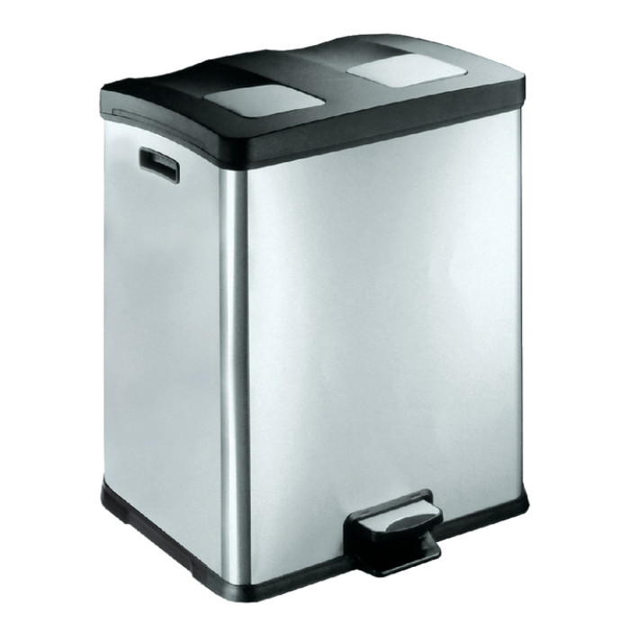 Pedaalemmer EKO Rejoice 2x30 liter mat rvs