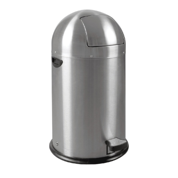 Afvalbak EKO Kickcan 33 liter mat RVS