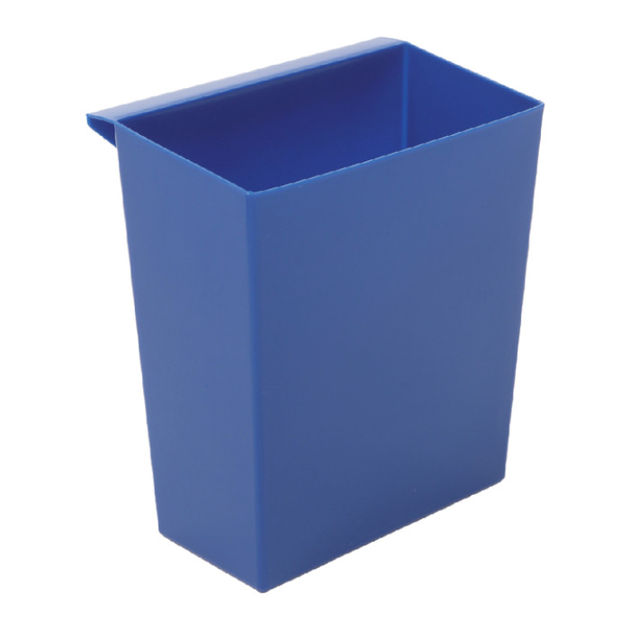 Inzetbak voor vierkante tapse papierbak blauw
