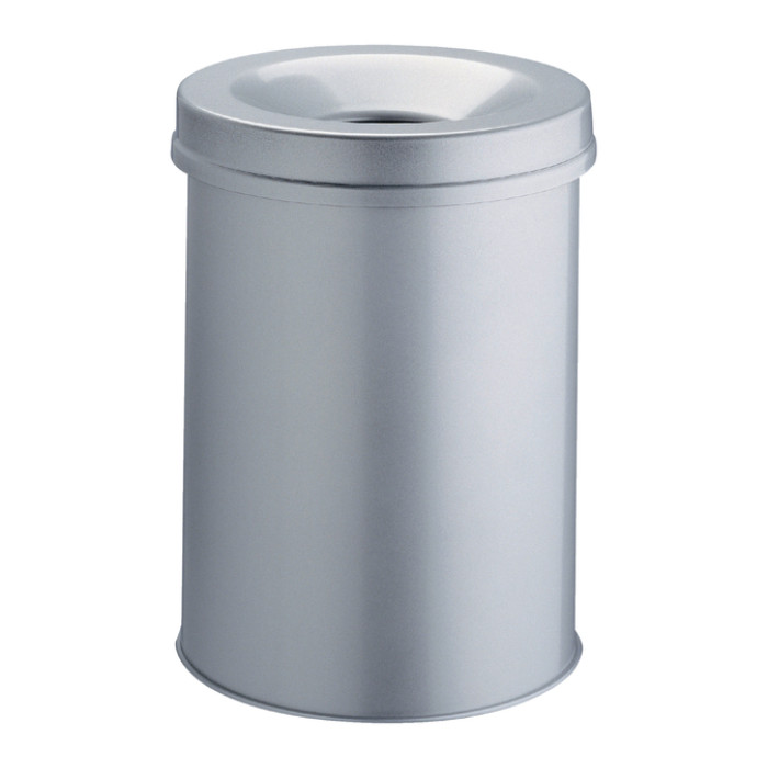 Papierbak met vlamdover Vepabins 15liter 26cm grijs