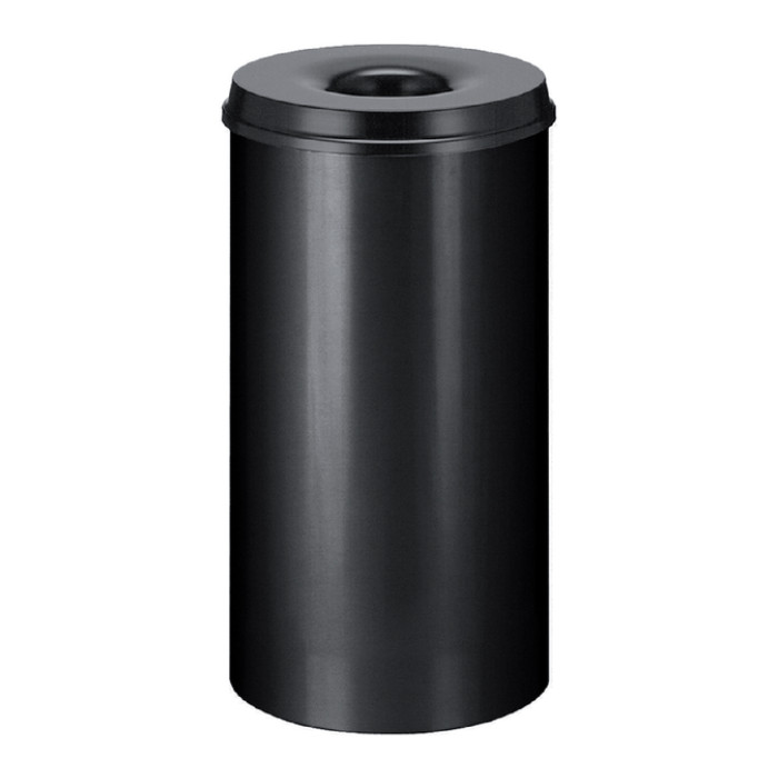 Papierbak met vlamdover Vepabins 50 liter 335mm zwart