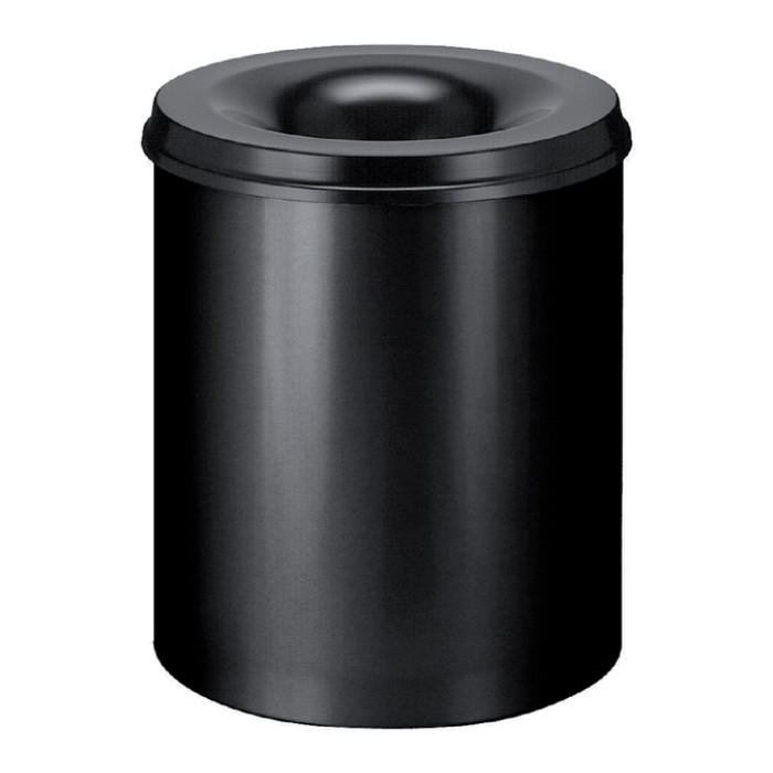 Papierbak met vlamdover Vepabins 80liter 47cm Zwart