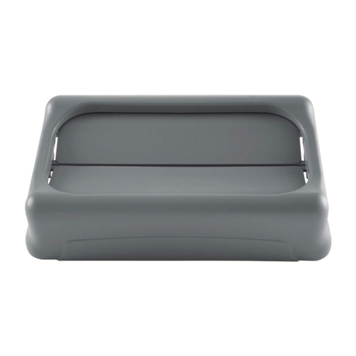 Deksel Rubbermaid Slim Jim Vented gesloten met swingsysteem grijs