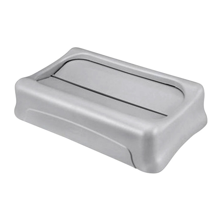 Deksel Rubbermaid Slim Jim Vented gesloten met swingsysteem grijs