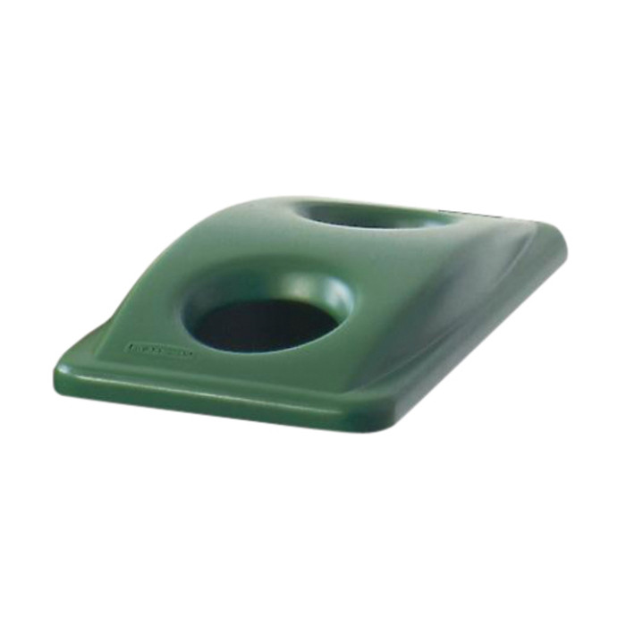 Deksel Rubbermaid Slim Jim Vented inwerpopening voor flesjes en blikjes groen