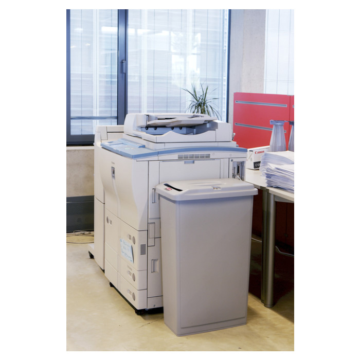 Afvalbak Rubbermaid Slim Jim vertrouwelijke documenten 87 liter grijs