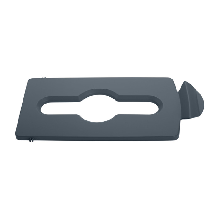 Deksel Rubbermaid Slim Jim Recyclestation inwerpopening voor gemengde recycling grijs