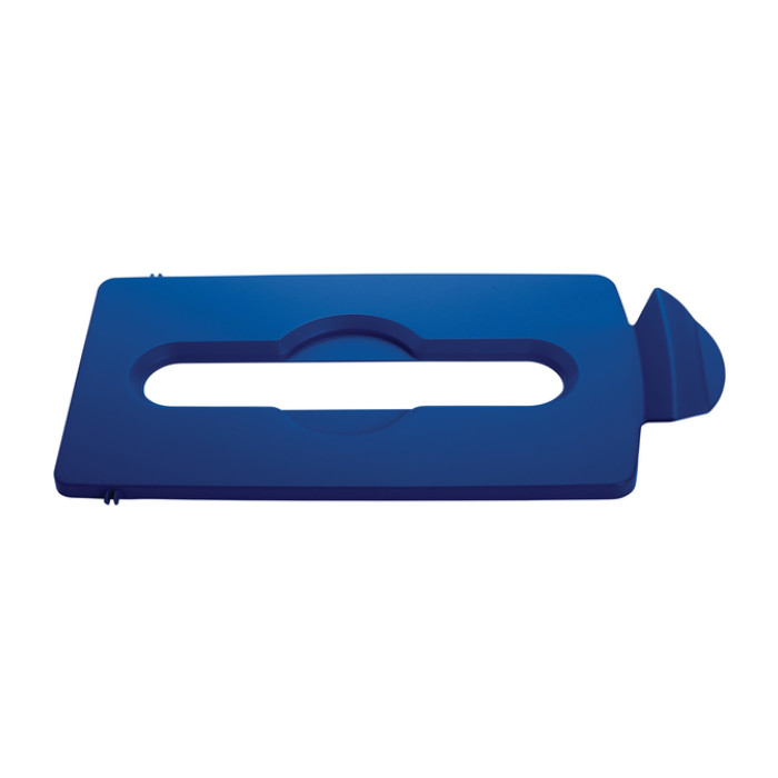Deksel Rubbermaid Slim Jim Recyclestation inwerpopening voor papier blauw