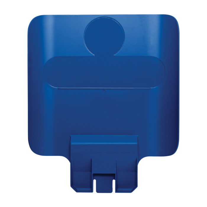 Paneel Rubbermaid Slim Jim Recyclestation voor label blauw