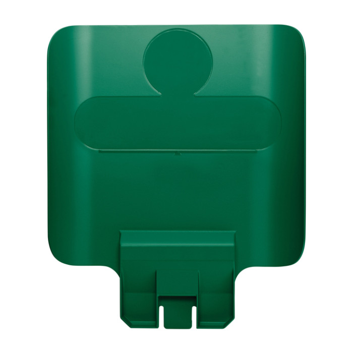 Paneel Rubbermaid Slim Jim Recyclestation voor label groen