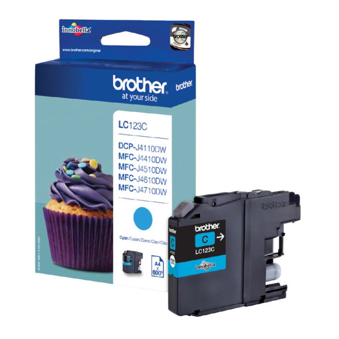 Inktcartridge Brother LC-123C blauw
