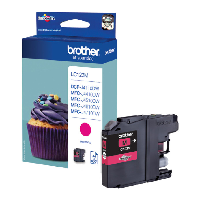 Inktcartridge Brother LC-123M rood