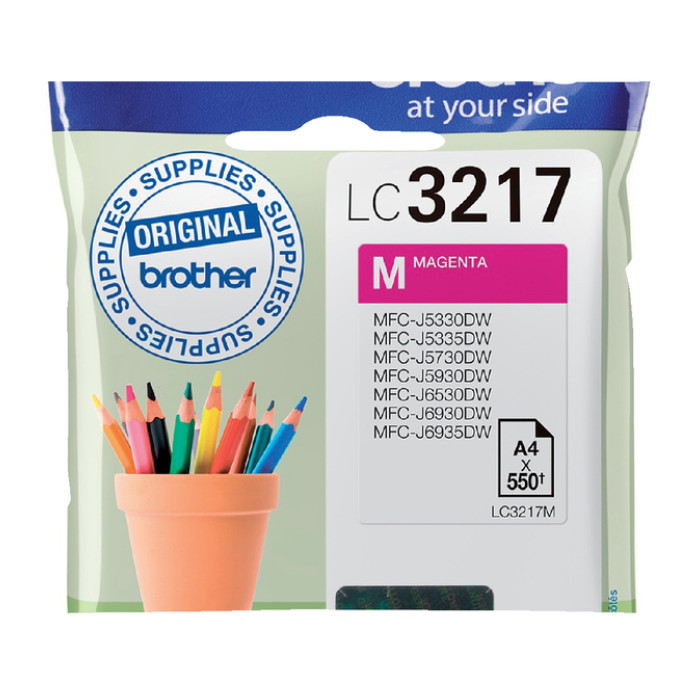 Inktcartridge Brother LC-3217M rood