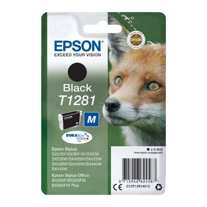 Inktcartridge Epson T1281 zwart