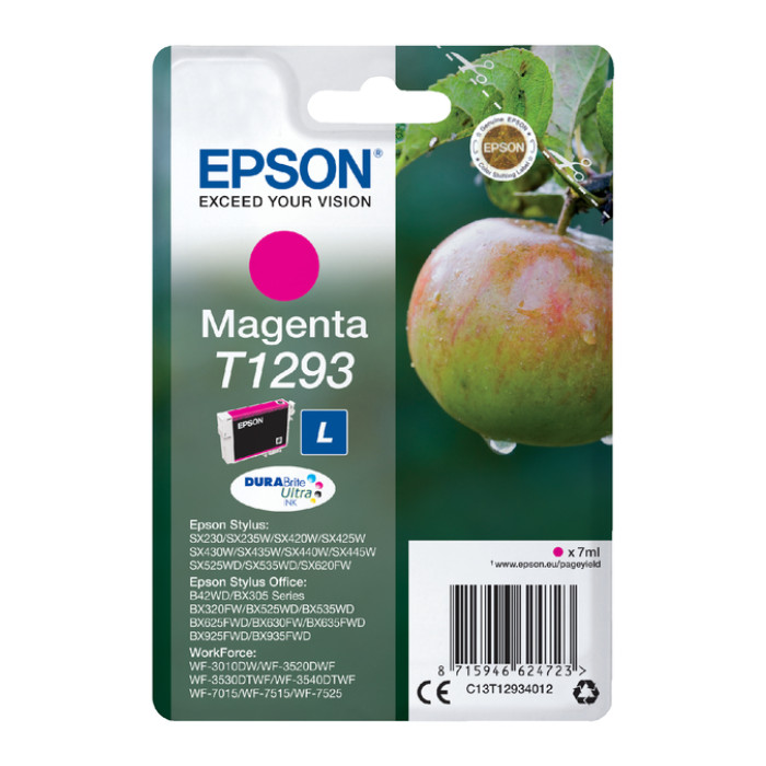 Inktcartridge Epson T1293 rood