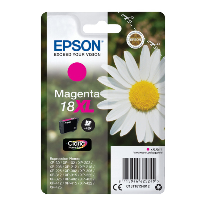 Inktcartridge Epson 18XL T1813 rood