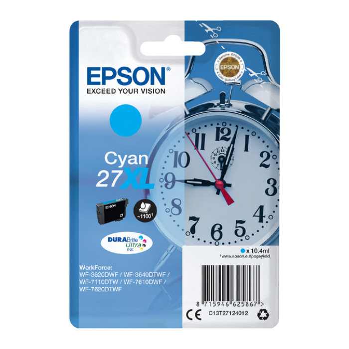 Inktcartridge Epson 27XL T2712 blauw