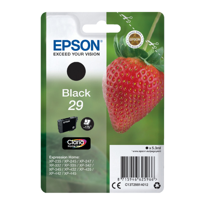 Inktcartridge Epson 29 T2981 zwart