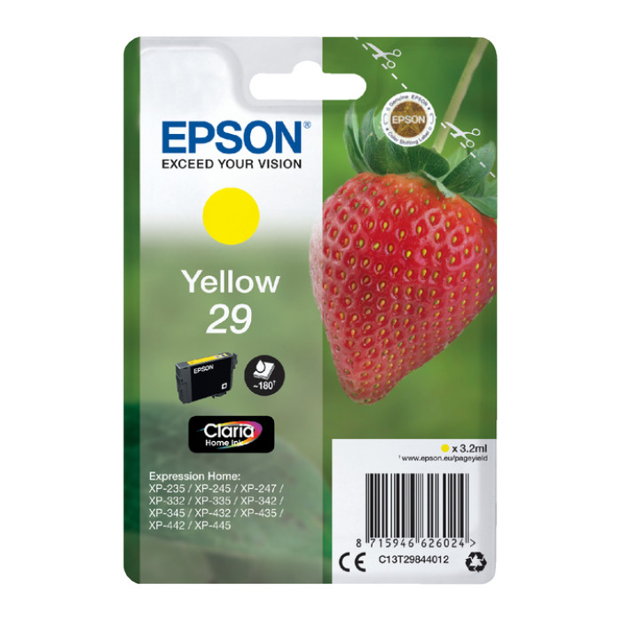 Inktcartridge Epson 29 T2984 geel