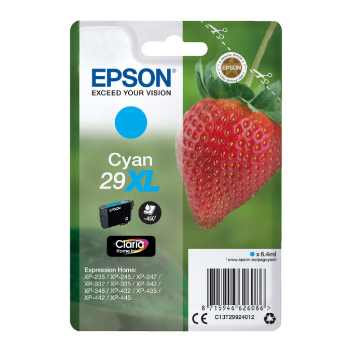 Inktcartridge Epson 29XL T2992 blauw