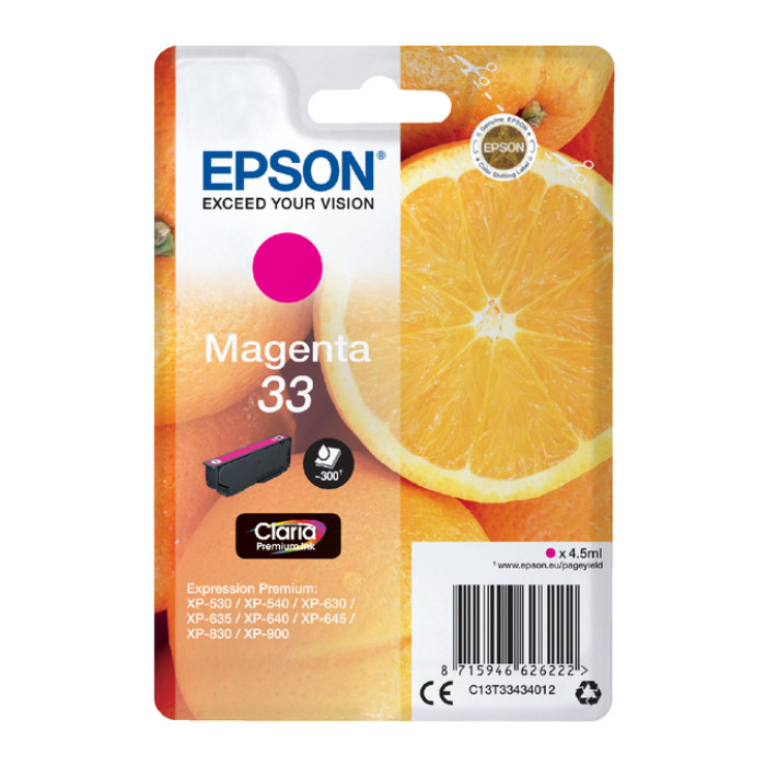 Inktcartridge Epson 33 T3343 rood