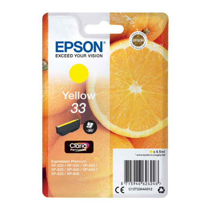 Inktcartridge Epson 33 T3344 geel