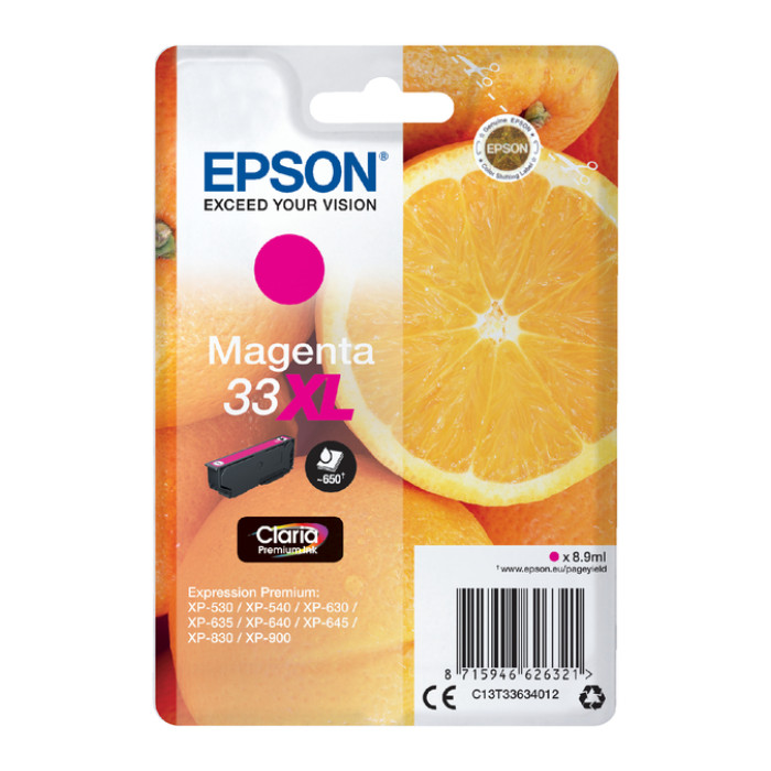Inktcartridge Epson 33XL T3363 rood