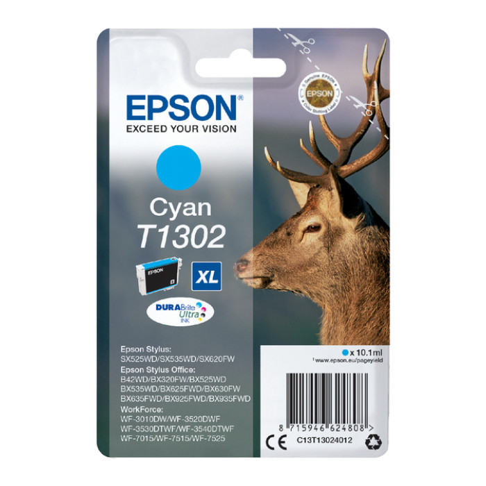 Inktcartridge Epson T1302 blauw