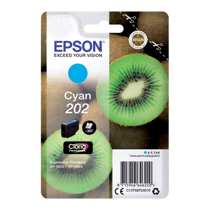 Inktcartridge Epson 202 T02F24 blauw