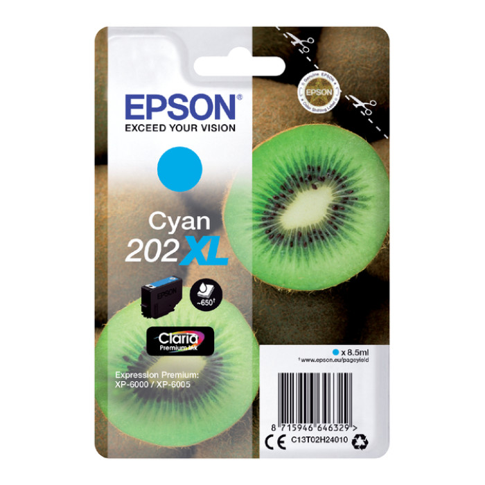Inktcartridge Epson 202XL T02H24 blauw