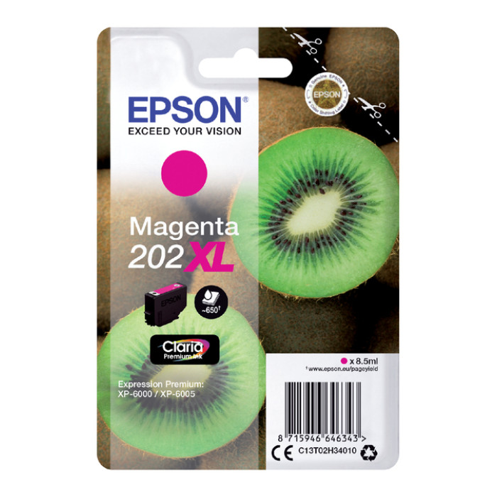 Inktcartridge Epson 202XL T02H34 rood